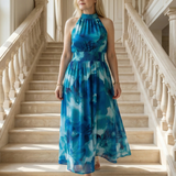 Donnabelle™ | Gathered Halter Midi Dress