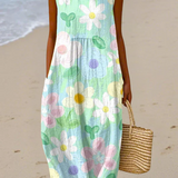 Erin™ | Pastel Blossom Midi Dress