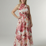 Donnabelle™ | Gathered Halter Midi Dress