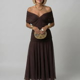 Donnabelle™ | Off Shoulder Flow Midi Dress