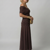Donnabelle™ | Off Shoulder Flow Midi Dress