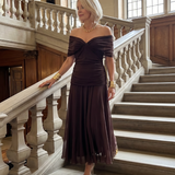 Donnabelle™ | Off Shoulder Flow Midi Dress