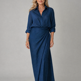 Donnabelle™ | Long Sleeve Wrap Front Maxi Dress