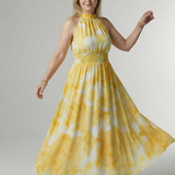Donnabelle™ | Gathered Halter Midi Dress