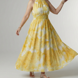 Donnabelle™ | Gathered Halter Midi Dress