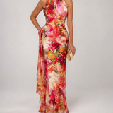 Donnabelle™ | Halter Neck Floral Print Maxi Dress
