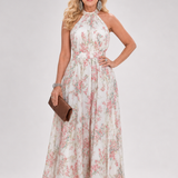Donnabelle™ | Floral Print Flowing Skirt Midi Dress