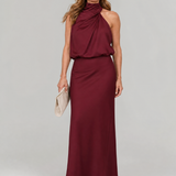 Donnabelle™ | Sleeveless Draped Neck Midi Dress