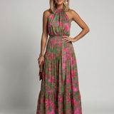 Donnabelle™ | Draped Halter Midi Dress