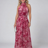 Donnabelle™ | Soft Halter Neck Midi Dress