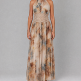 Donnabelle™ | Halter Neck Lace Waist Maxi Dress