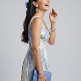 Donnabelle™ | Sleeveless Square Neck Floral Print Midi Dress