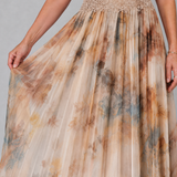 Donnabelle™ | Halter Neck Lace Waist Maxi Dress