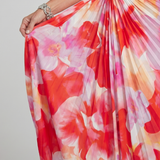 Donnabelle™ | One Shoulder Pleated Bodice Midi Dress