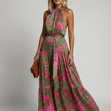 Donnabelle™ | Draped Halter Midi Dress