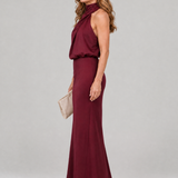 Donnabelle™ | Sleeveless Draped Neck Midi Dress