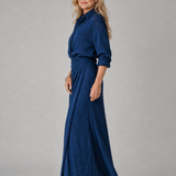Donnabelle™ | Long Sleeve Wrap Front Maxi Dress