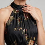 Donnabelle™ | Floral Halter Neck Midi Dress