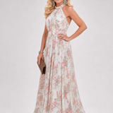 Donnabelle™ | Floral Print Flowing Skirt Midi Dress