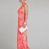Donnabelle™ | Halter Neck Printed Pattern Maxi Dress