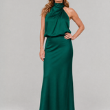 Donnabelle™ | Sleeveless Draped Neck Midi Dress