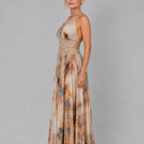 Donnabelle™ | Halter Neck Lace Waist Maxi Dress