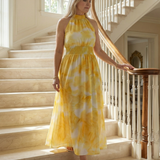 Donnabelle™ | Gathered Halter Midi Dress