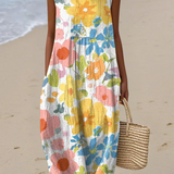 Ella™ | Pastel Floral Midi Dress