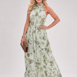 Donnabelle™ | Floral Print Flowing Skirt Midi Dress