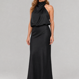Donnabelle™ | Sleeveless Draped Neck Midi Dress