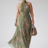 Donnabelle™ | Gathered Halter Midi Dress