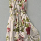 Baylee™ | Vintage Lace-Up Waisted Floral Dress
