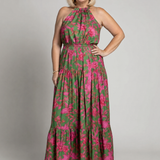 Donnabelle™ | Draped Halter Midi Dress