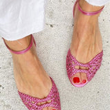 Isadora – Woven Gold Sandals