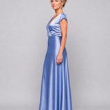 Donnabelle™ | Cap Sleeve Wrap Bodice Maxi Dress