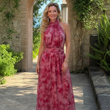 Donnabelle™ | Soft Halter Neck Midi Dress