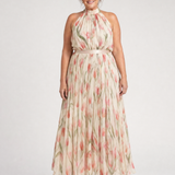 Donnabelle™ | Halter Neck Floral Midi Dress