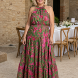 Donnabelle™ | Draped Halter Midi Dress