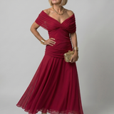 Donnabelle™ | Off Shoulder Flow Midi Dress