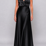 Donnabelle™ | Cap Sleeve Wrap Bodice Maxi Dress