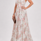 Donnabelle™ | Floral Print Flowing Skirt Midi Dress
