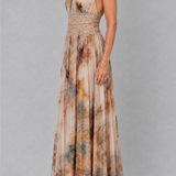Donnabelle™ | Halter Neck Lace Waist Maxi Dress