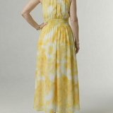 Donnabelle™ | Gathered Halter Midi Dress