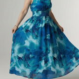 Donnabelle™ | Gathered Halter Midi Dress