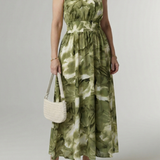 Donnabelle™ | Gathered Halter Midi Dress