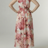 Donnabelle™ | Gathered Halter Midi Dress