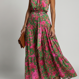 Donnabelle™ | Draped Halter Midi Dress