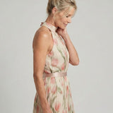 Donnabelle™ | Halter Neck Floral Midi Dress