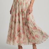Donnabelle™ | Halter Neck Floral Midi Dress