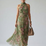 Donnabelle™ | Gathered Halter Midi Dress